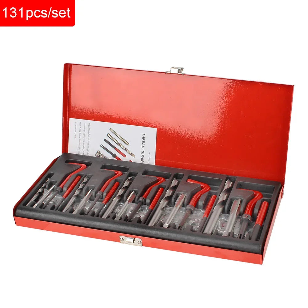 88/131pcs Car Repair Tools Screwdriver Screw Bolt Driver Engine Block Restoring M5 M6 M8 M10 M12 Thread Set Vehicles Accessories Peaceful Pleasures Health and Wellness 131Pcs