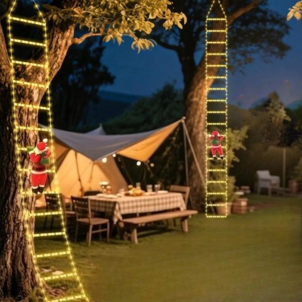 Santa Claus Climbing Ladder LED Christmas Decoration 3M USB