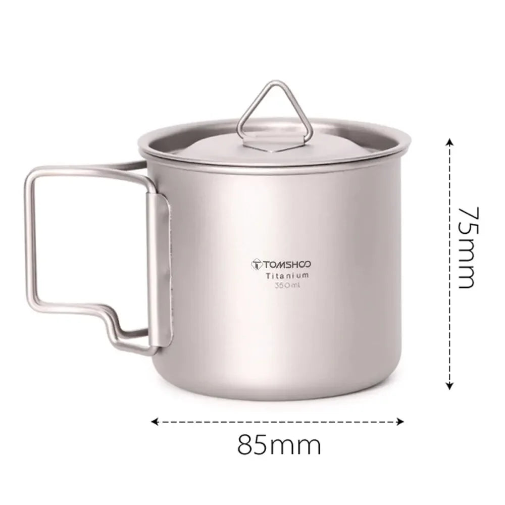 TOMSHOO Portable Cup Camping Picnic Water Mug Foldable Handle