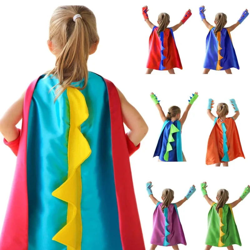 Kids Dinosaur Costume Cape Set | Halloween Birthday Dress Up