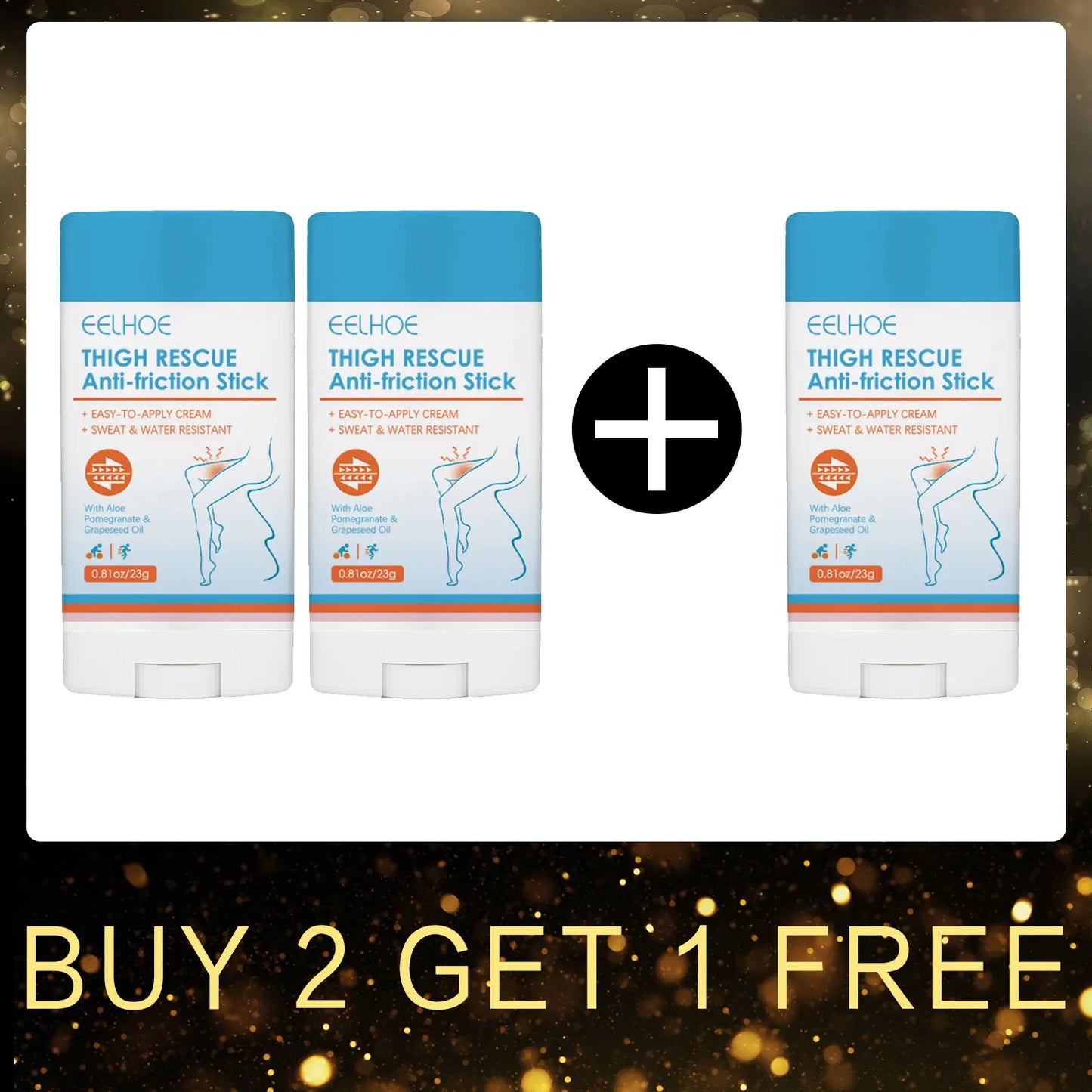 EELHOE Anti-Chafe Balm | Vitamin E & Aloe Vera Stick 23g