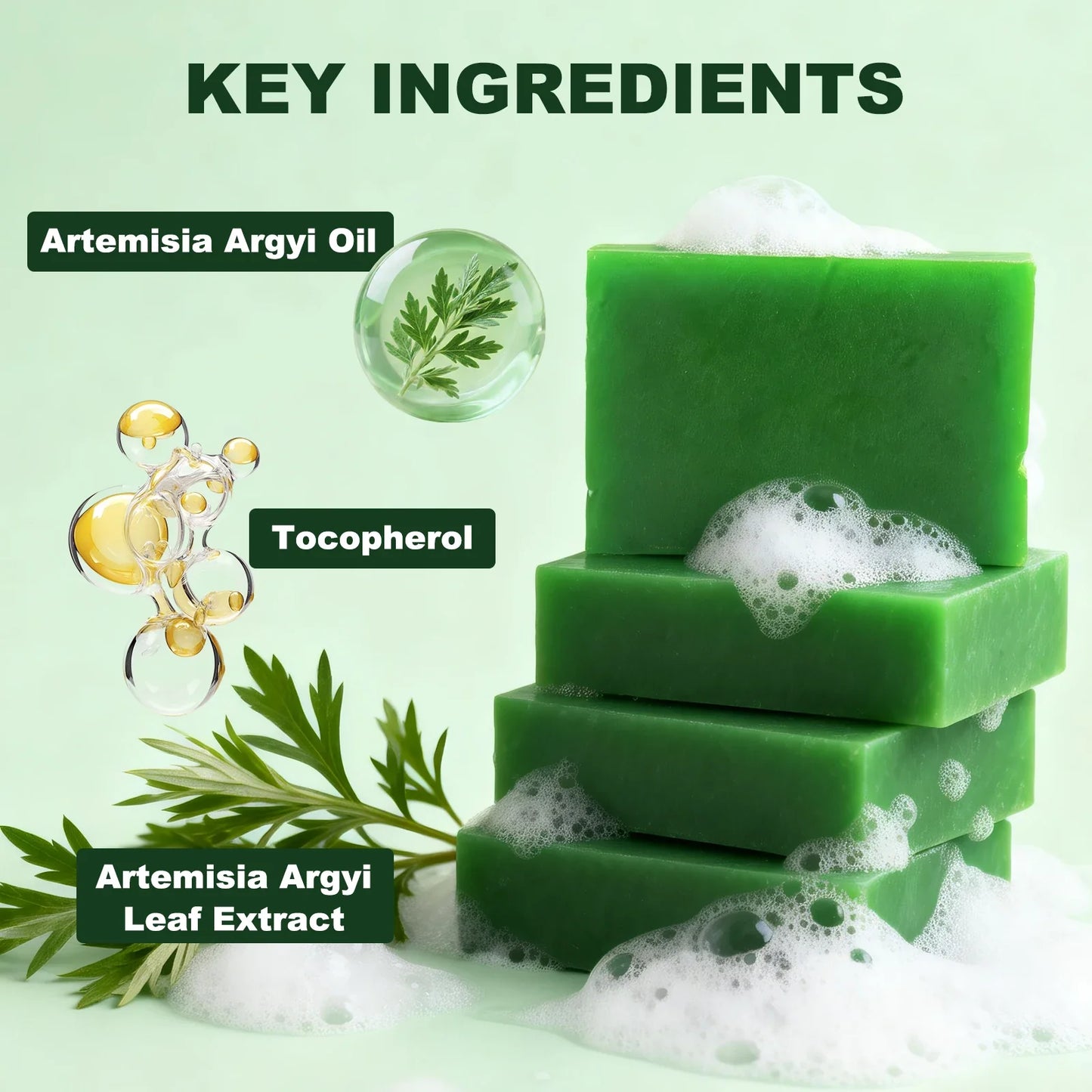 Natural Mugwort Soap – Herbal Hydrating Face & Body Bar