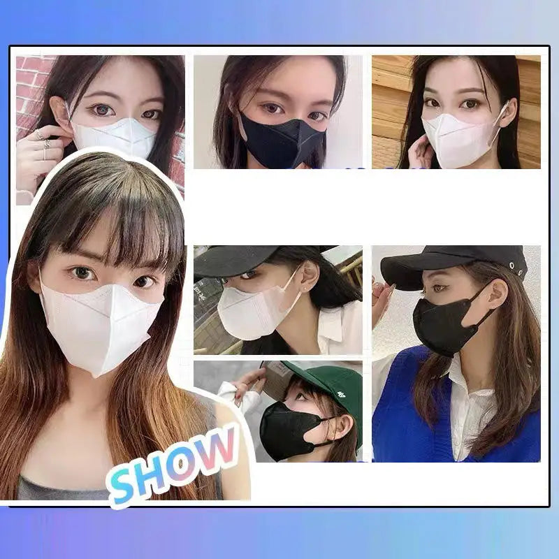10/100Pcs Outdoor Disposable 3D Stereoscopic Face Masks Men and Women Unisex Solid Color Breathable Anti Dust Mask Peaceful Pleasures Health and Wellness