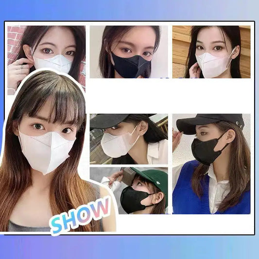 10/100Pcs Outdoor Disposable 3D Stereoscopic Face Masks Men and Women Unisex Solid Color Breathable Anti Dust Mask Peaceful Pleasures Health and Wellness
