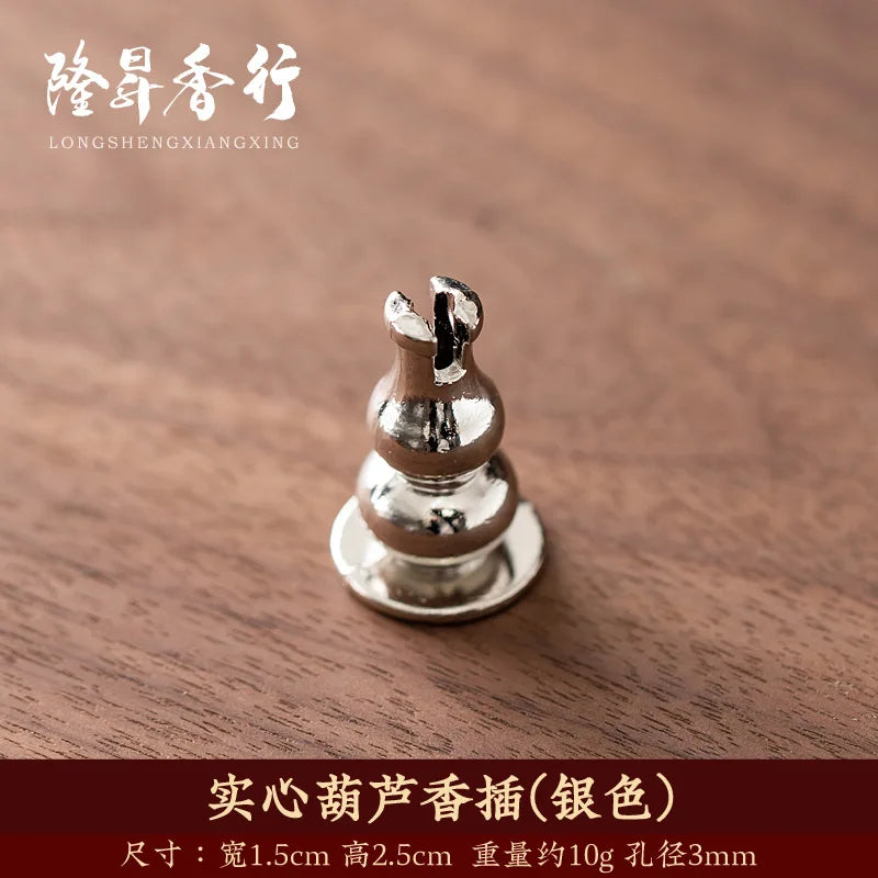 Brass Incense Burner Holder for Incense Stick Coil Bottle Gourd Shaped Copper Incense Holder Copper Censer 모기향 거치홀더 방향제 Peaceful Pleasures Health and Wellness type8