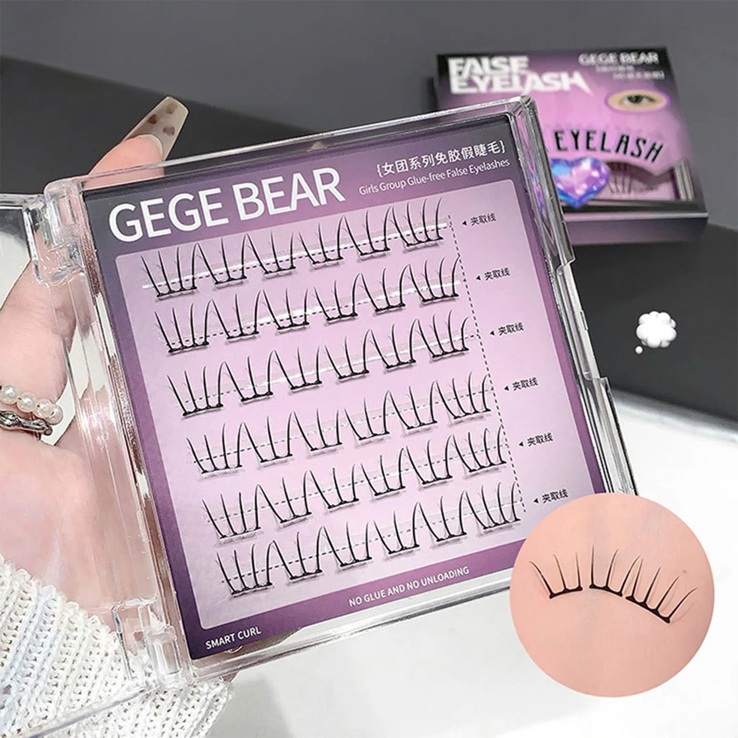Korean Idol DIY Lashes Extension Cute Cat Paw False Eyelashes Natural Make Up Large Capacity DIY Lash Cluster Peaceful Pleasures Health and Wellness style 6