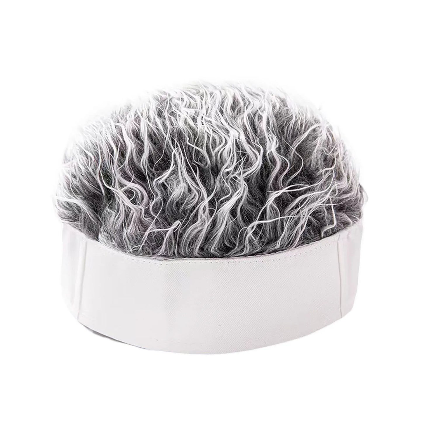 Black Wigs Hat Knit Beanie Soft Breathable Men Women Beanie Wig Hat for Home School Performance Costume Peaceful Pleasures Health and Wellness Gray white