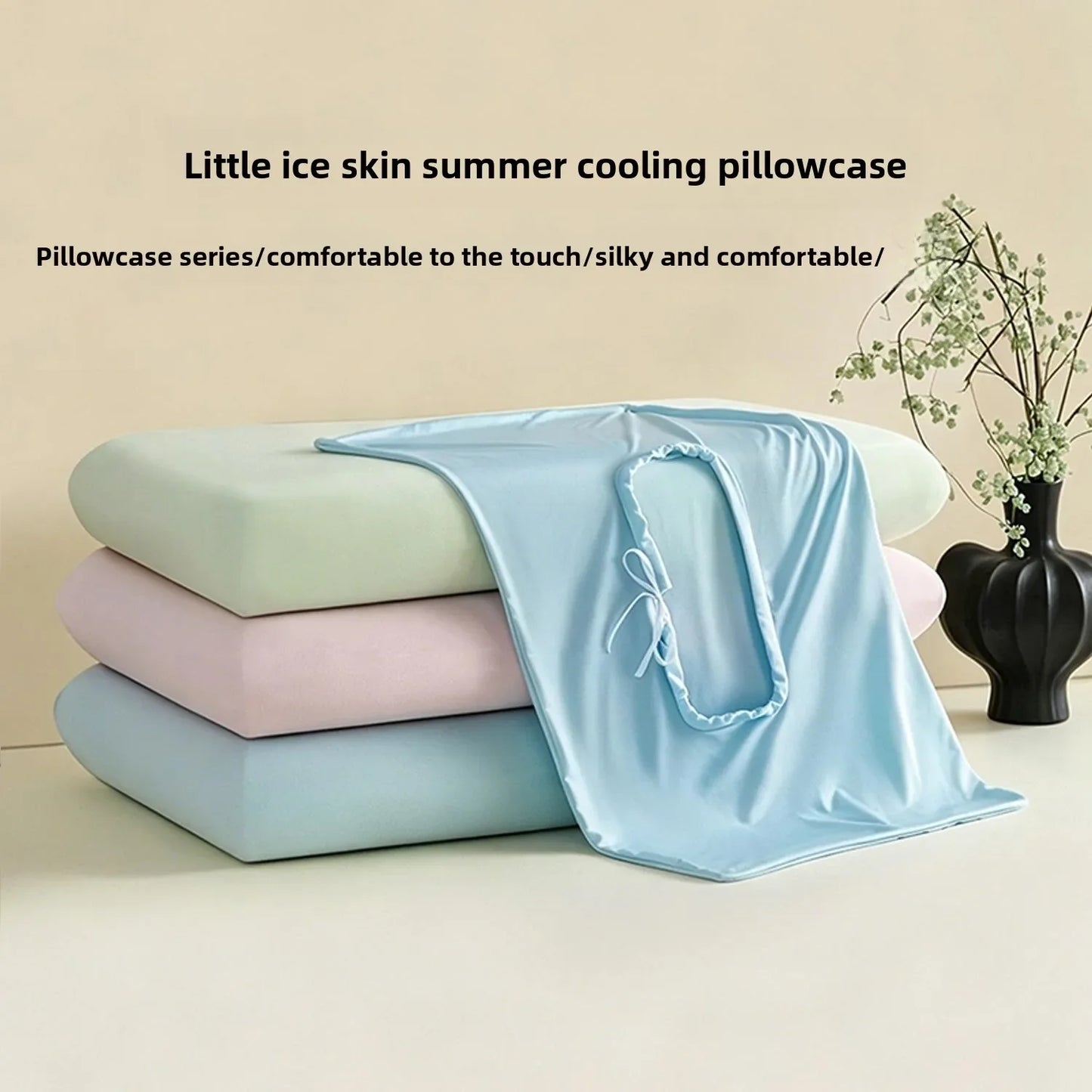 Ice Silk Cooling Pillowcase – Breathable & Moisture-Wicking