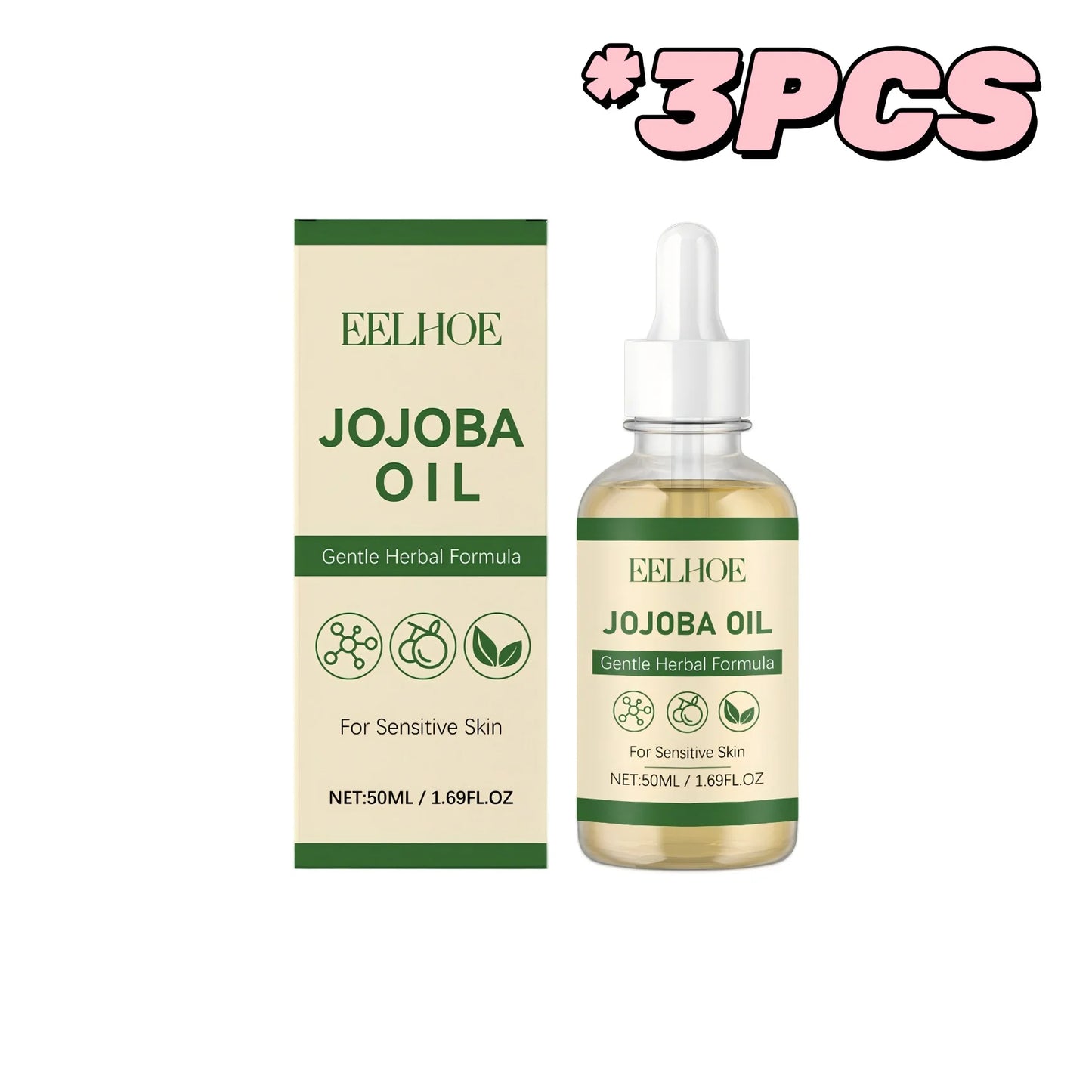 Organic Jojoba Oil Cold Pressed – Face, Hair & Body 50ml