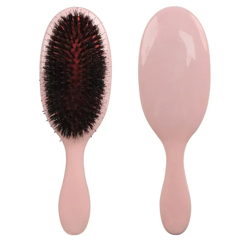 1PC Oval Boar Bristle & Nylon Hair Comb Mini Anti-static Hair Scalp Massage Comb Hairbrush Salon Hair Care Brush Styling Tool Peaceful Pleasures Health and Wellness