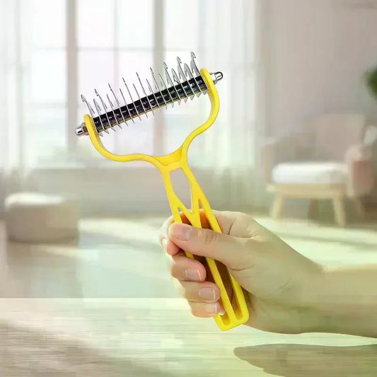 Double-Sided Pet Dematting Comb | Stainless Steel Knot Remover Pet Dematting Comb Peaceful Pleasures Health and Wellness