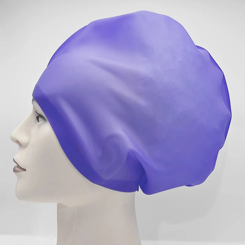 Large Silicone Swim Cap for Long Hair – Anti-Slip Waterproof