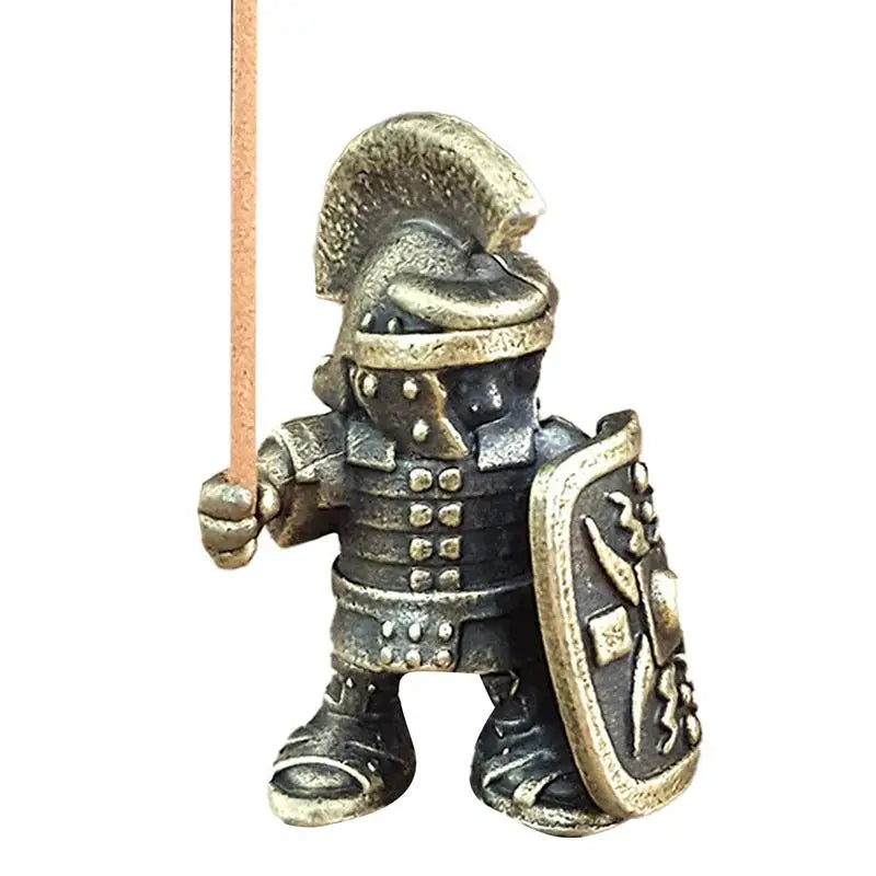 Incense Stick Burner Incense Holder for Sticks Meditation Spiritual Cool Soldier Figure Design Decoration for Church Yoga Family Peaceful Pleasures Health and Wellness