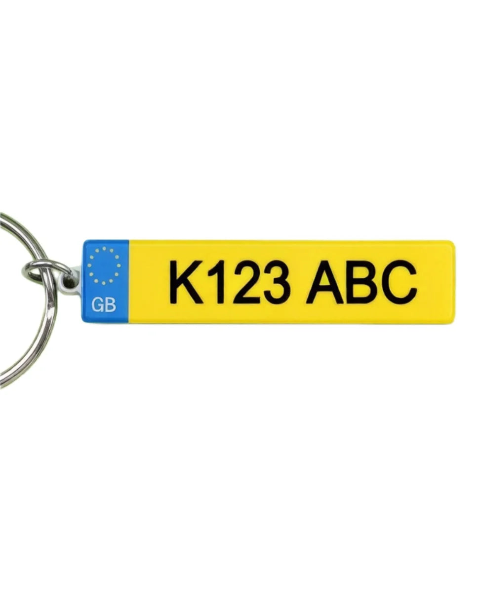 Custom Car License Plate Keychain Personalized Name Number Plate Acrylic Metal Keyring Gift for Dad Boyfriend Peaceful Pleasures Health and Wellness