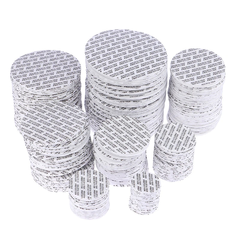 200Pcs Foam Pressure Sensitive Seal Liners for Jars & Bottles
