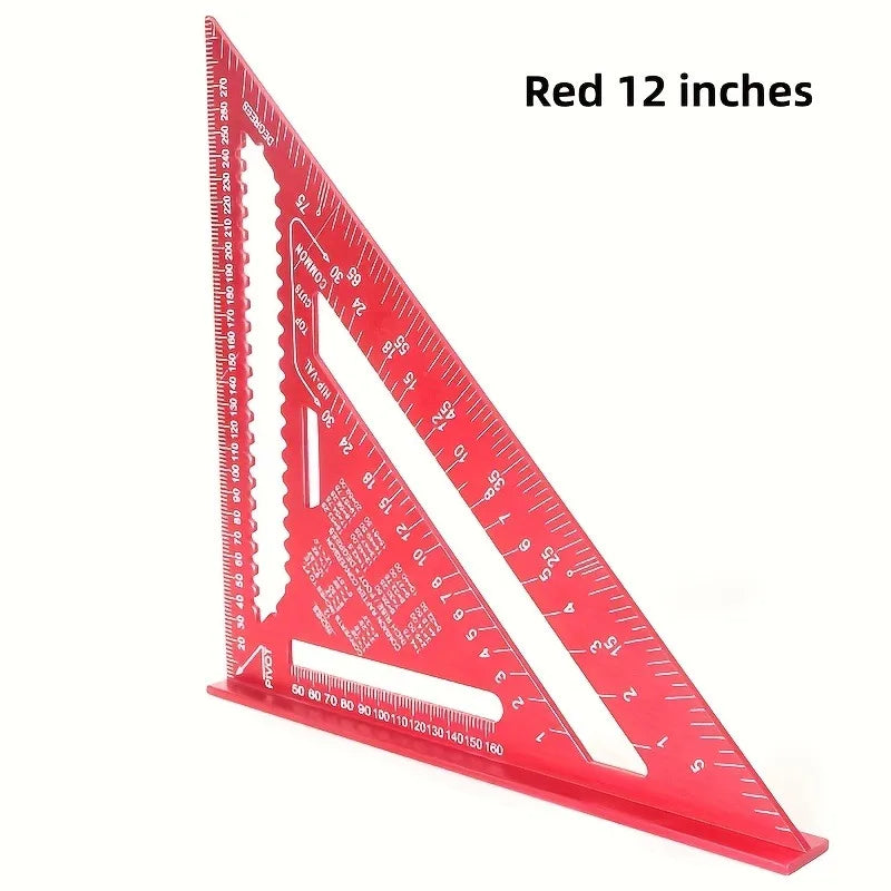 7/12 Inch Aluminum Woodworking Angle Ruler – Serrated Edges