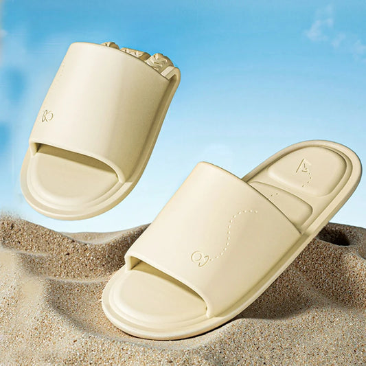 JPNTKY Foldable Travel Slippers | Lightweight EVA Unisex Slides Foldable Travel Slippers Peaceful Pleasures Health and Wellness