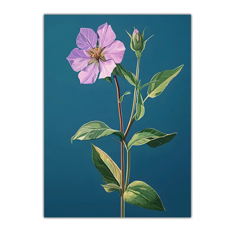 Vintage Botanical Floral Canvas Wall Art | Flower Poster Print Floral Canvas Wall Art Peaceful Pleasures Health and Wellness 03 50x70cm NoFrame China Mainland