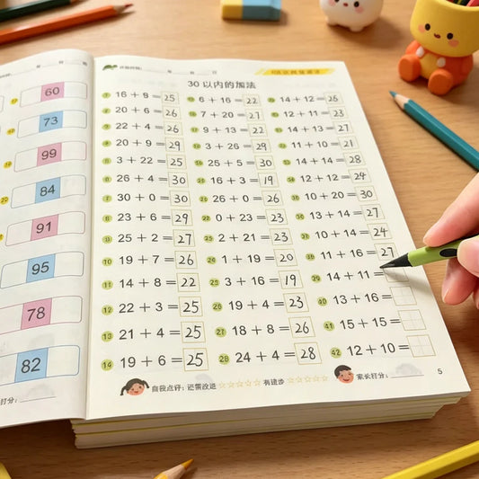 Math Addition Subtraction Within 100 Workbook 80 Pages Kids Daily Peaceful Pleasures Health and Wellness