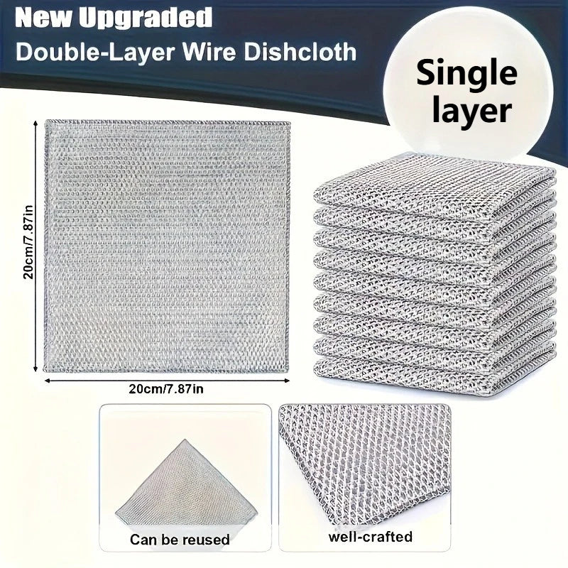 Magic Steel Wire Cleaning Cloths – Dish & Pot Scrubbers