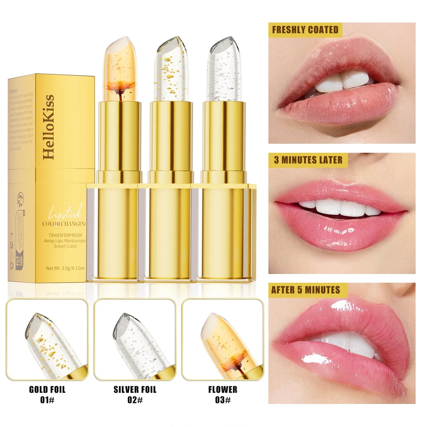 Hello Kiss Color-Changing Jelly Lipstick – Waterproof Lip Balm