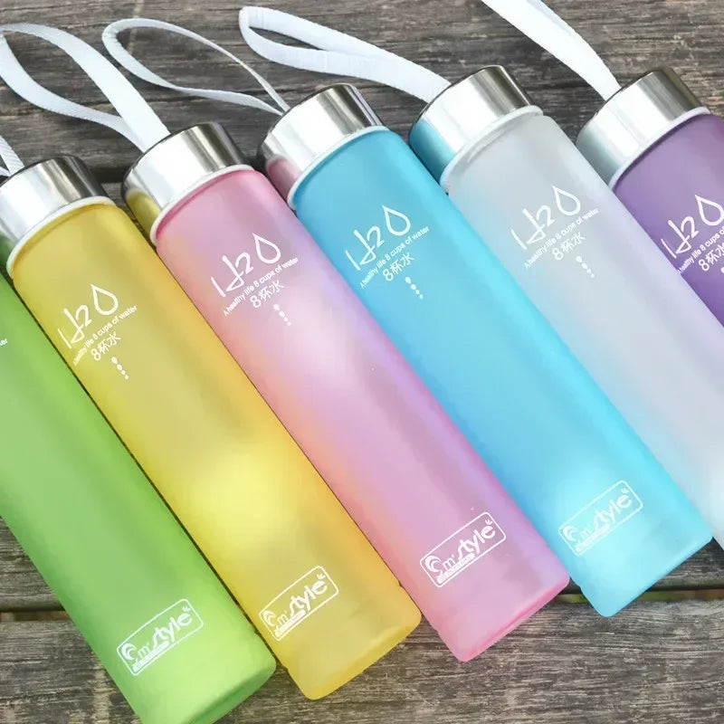 Frosted Plastic Water Bottle 280ml | Candy Color Space Cup