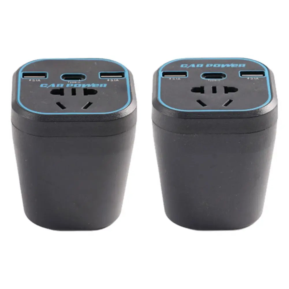 200W Car Power Inverter 12V/24V to 110–220V with USB-C Fast Charge