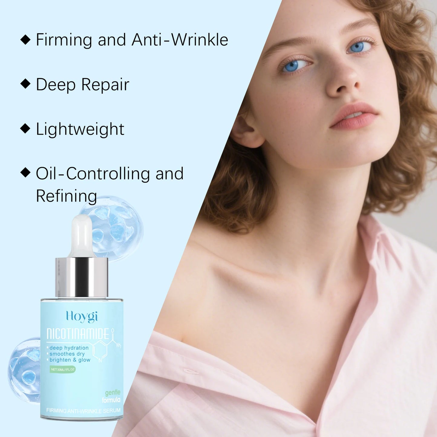 Firming Anti-Wrinkle Face Serum – Niacinamide & Hyaluronic Acid