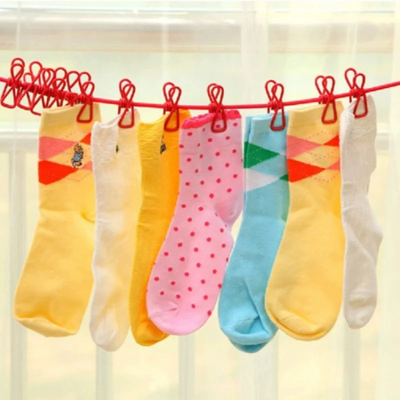 Portable Retractable Clothesline + 12 Clothespins | Travel Portable Clothesline Peaceful Pleasures Health and Wellness