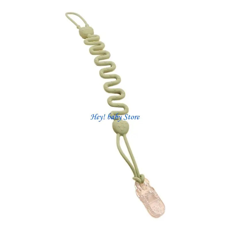 Silicone Pacifier Clip & Teether Holder for Baby Boys & Girls