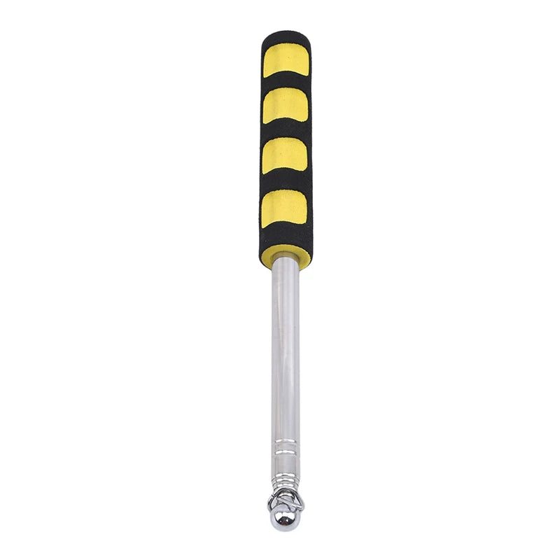 Extendable Flagpole Pointer Telescopic Banner Pole for School Teaching Tour Guide Multi purpose Windsock Guide Tool Peaceful Pleasures Health and Wellness Yellow 1.2m