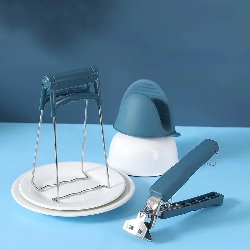 Anti-Scald Pot Clip & Bowl Lifter | Silicone Kitchen Tongs
