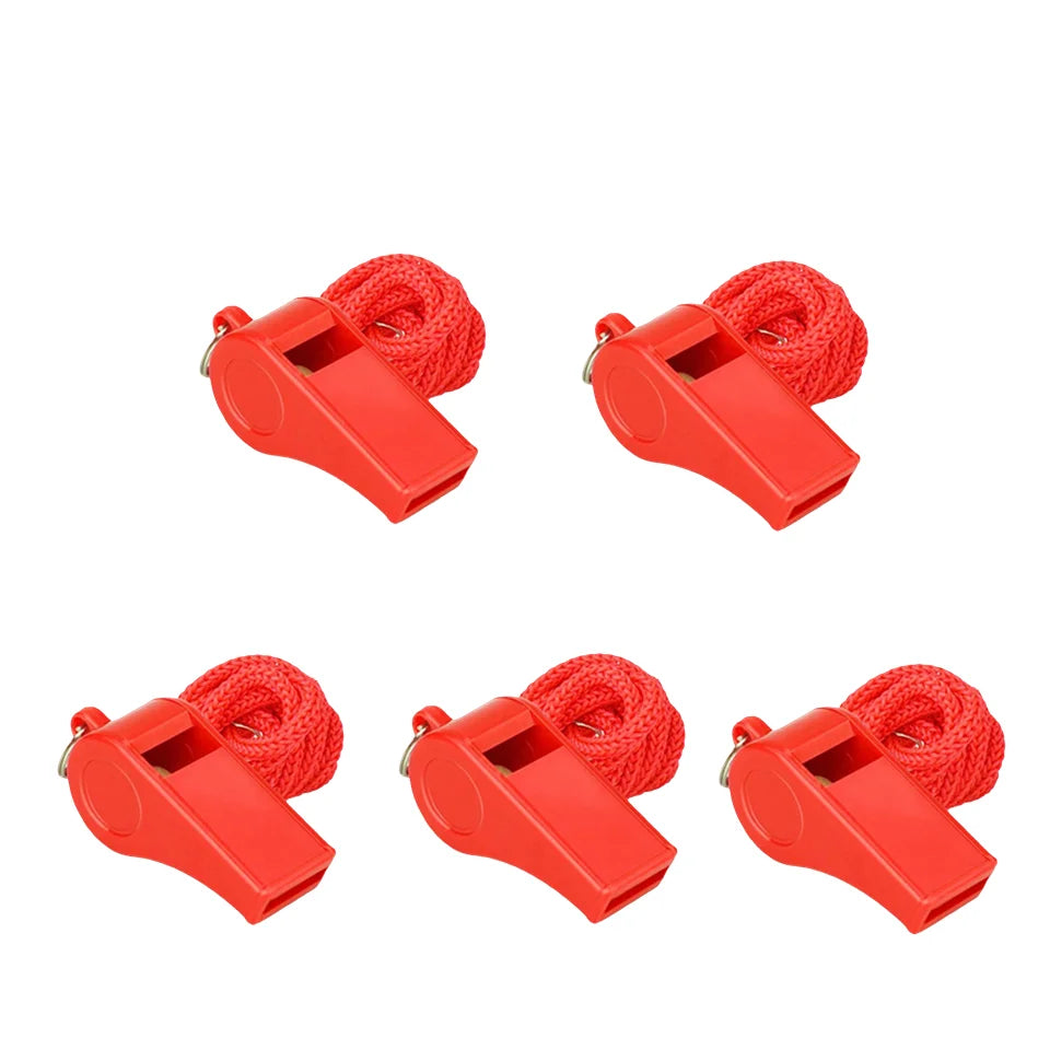 Loud Referee Whistle with Lanyard – Sports & Hiking (1/3/5 Pack)