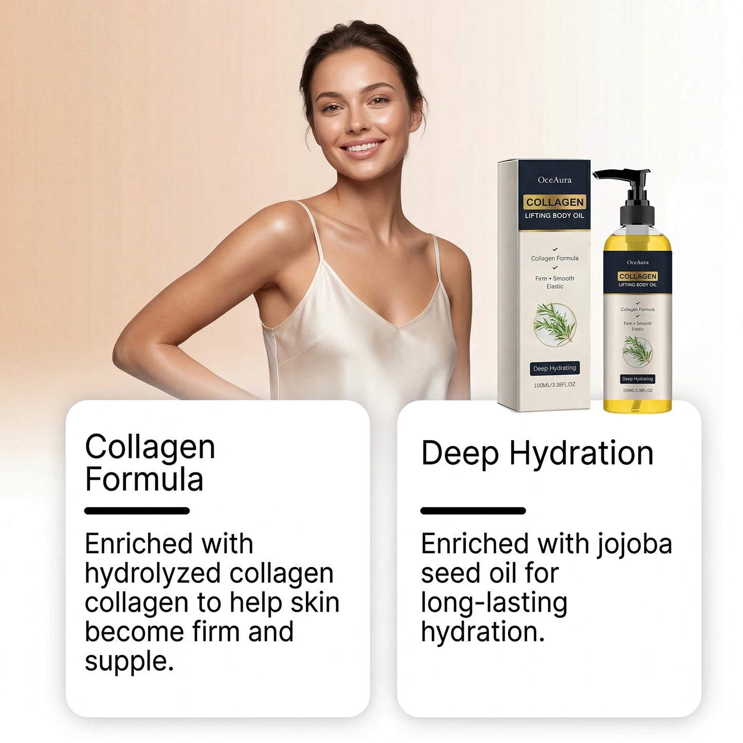 OceAura Collagen Body Oil 100ml – Firming & Deep Moisturizing