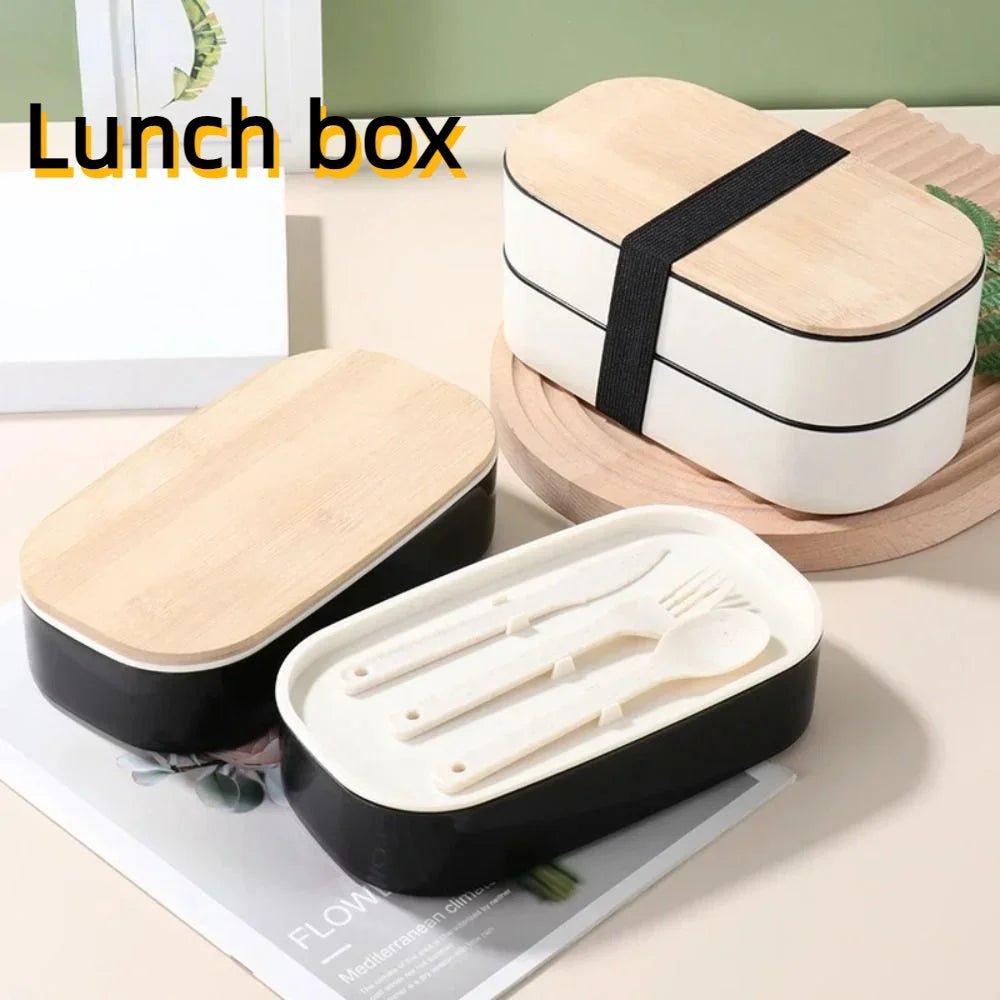 Stackable Bento Box with Utensils – 1200ml Meal Prep Lunch Box
