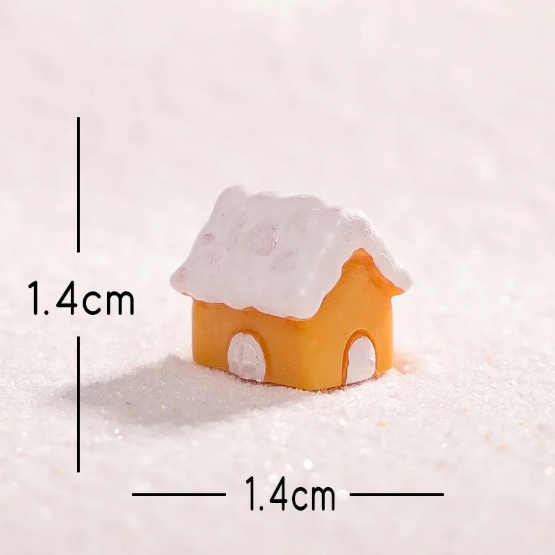 Cartoon Christmas Snowman Reindeer Micro Landscape Ornaments Figurine Miniature Decoration Desktop DIY Home Decoration Gifts Peaceful Pleasures Health and Wellness snow house1