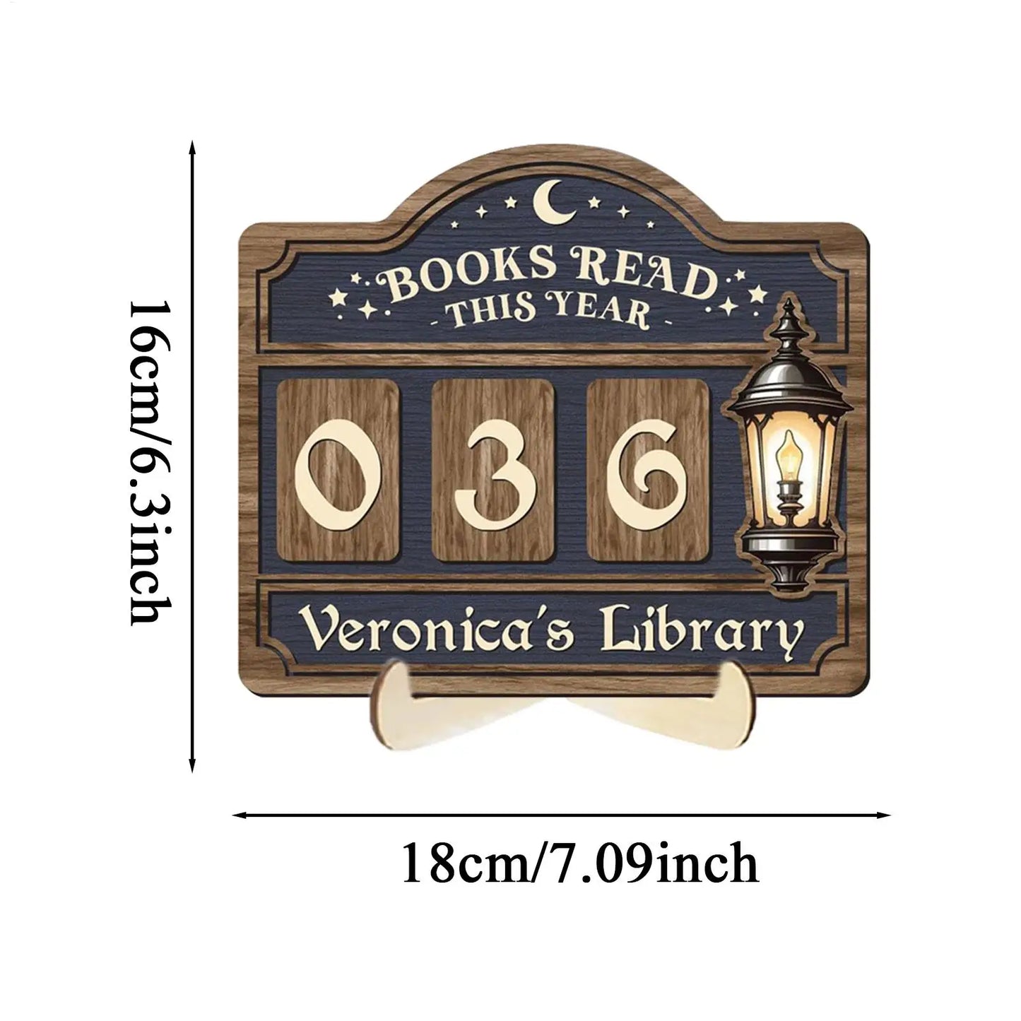 Wall Mount Book Counter Sign – Track Up to 999 Books Read