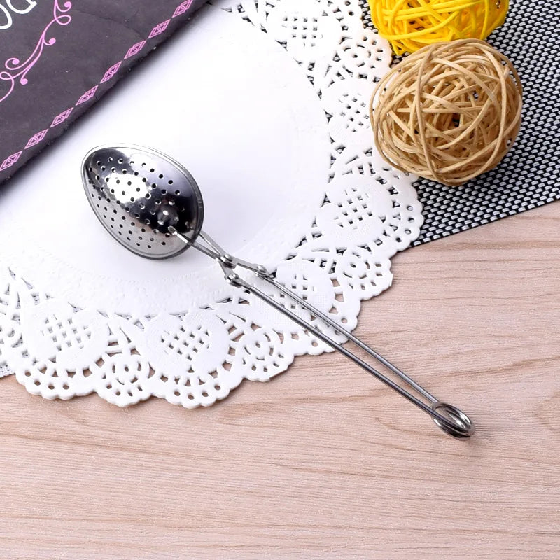 New stainless steel heart-shaped tea tongs/infuser/strainer - tea accessories for home tea ceremony Peaceful Pleasures Health and Wellness