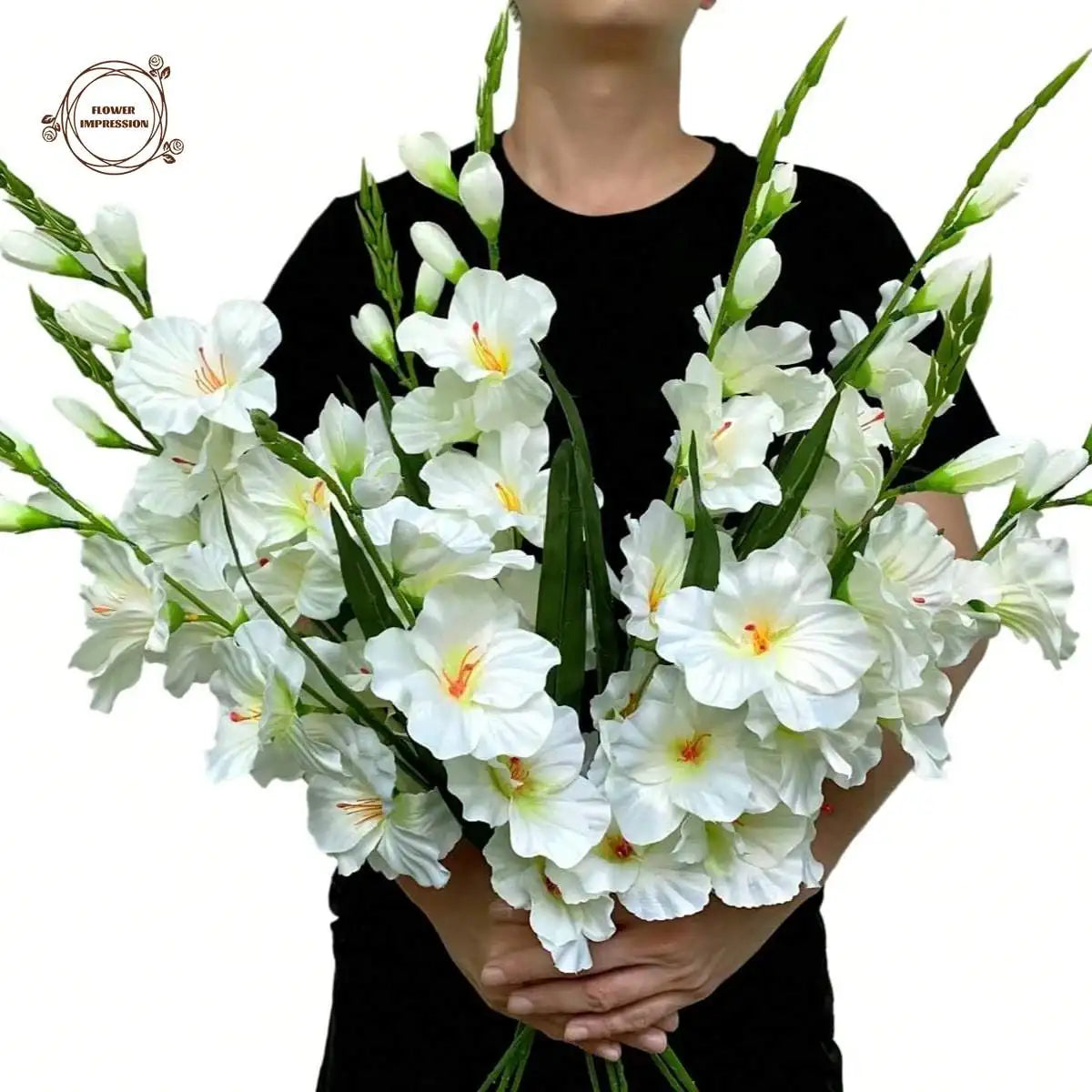 3pcs Artificial Silk Dendrobium Orchid Stems | Home Decor