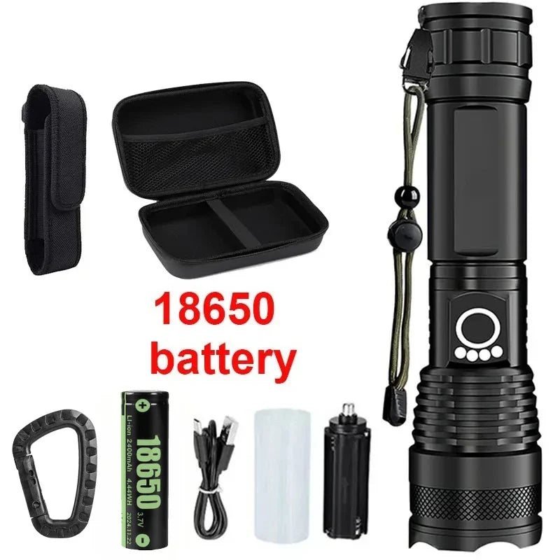ZHIYU Rechargeable LED Flashlight – 5 Modes, Waterproof Torch