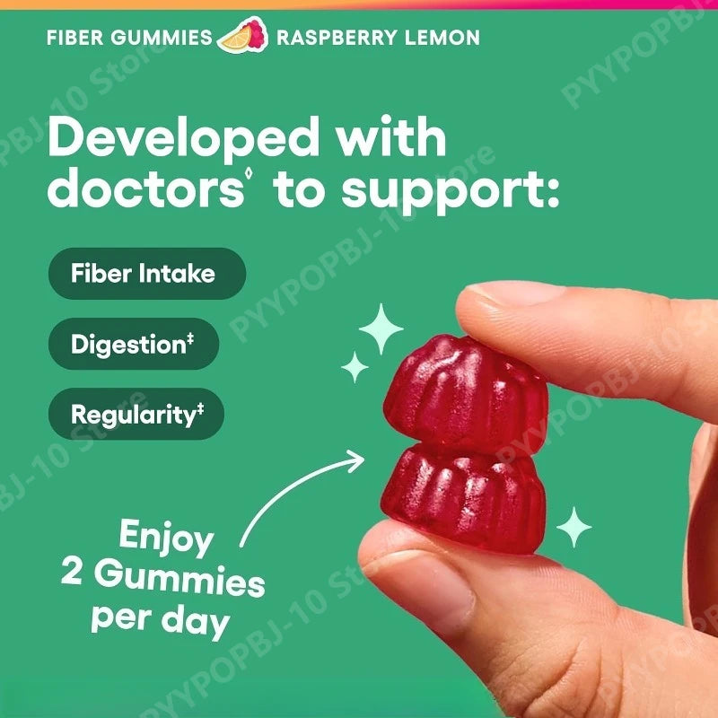 Fiber Gummies Chicory Root Prebiotic | Raspberry Lemon | 60ct