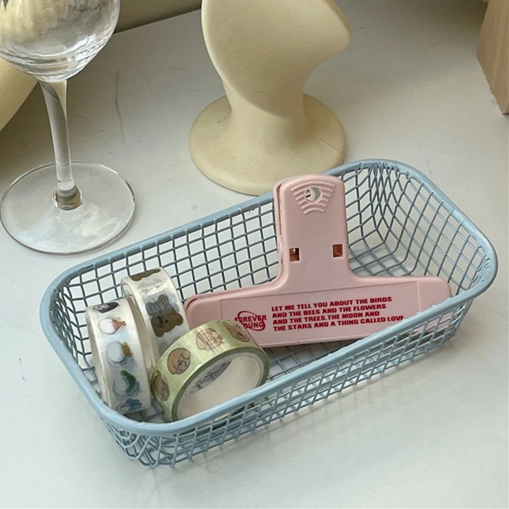 Metal Desktop Storage Basket – Desk Organizer & Sorting Holder