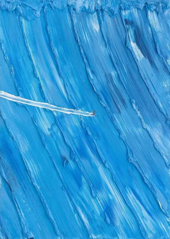 Werner Bronkhorst Blue Pool Abstract Canvas Wall Art Print