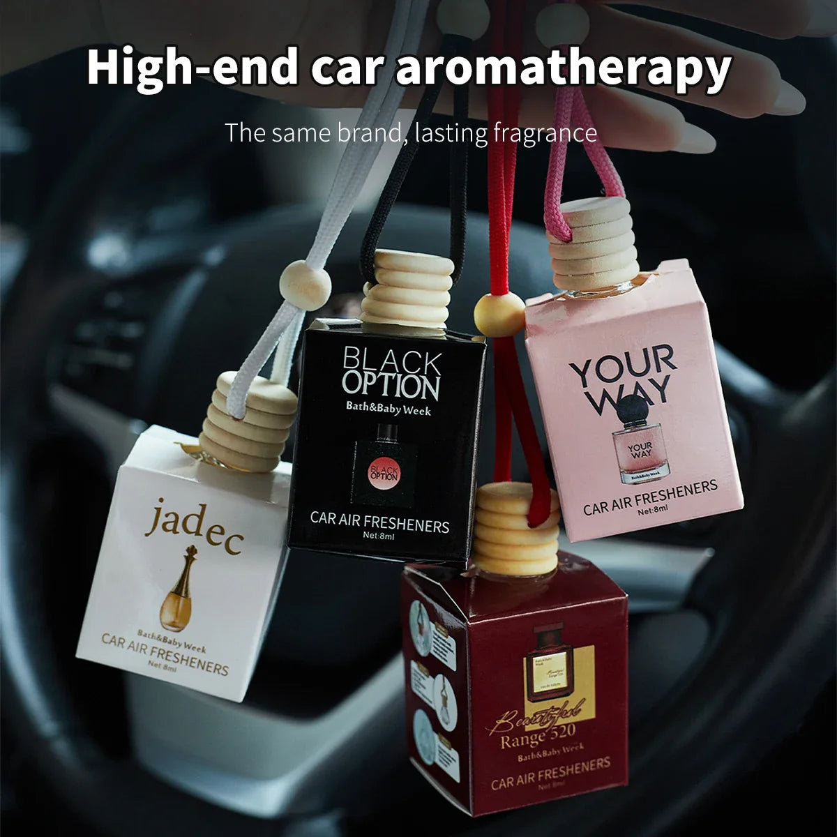 FORMBO 4-Pack Car Air Freshener – Long-Lasting Liquid Scent