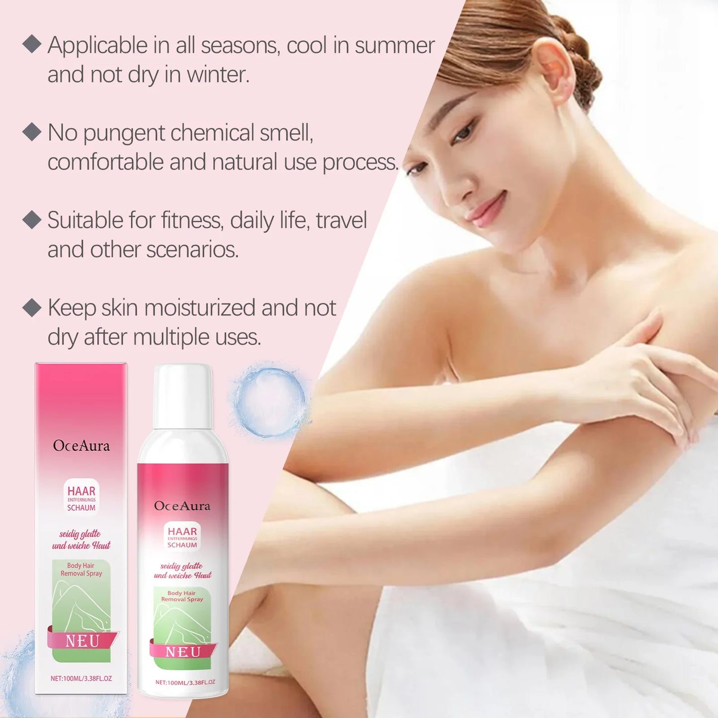 Body Hair Removal Spray – Gentle, Non-Irritating Formula