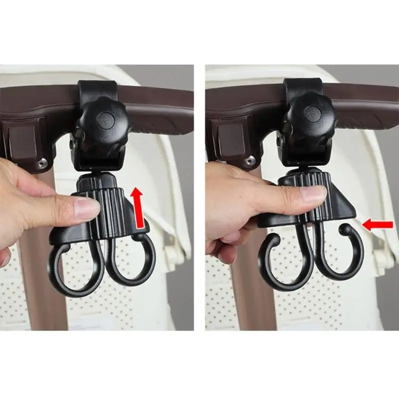 Heavy Duty Stroller Hook 360° Rotating – Easy Clip-On, No Tools