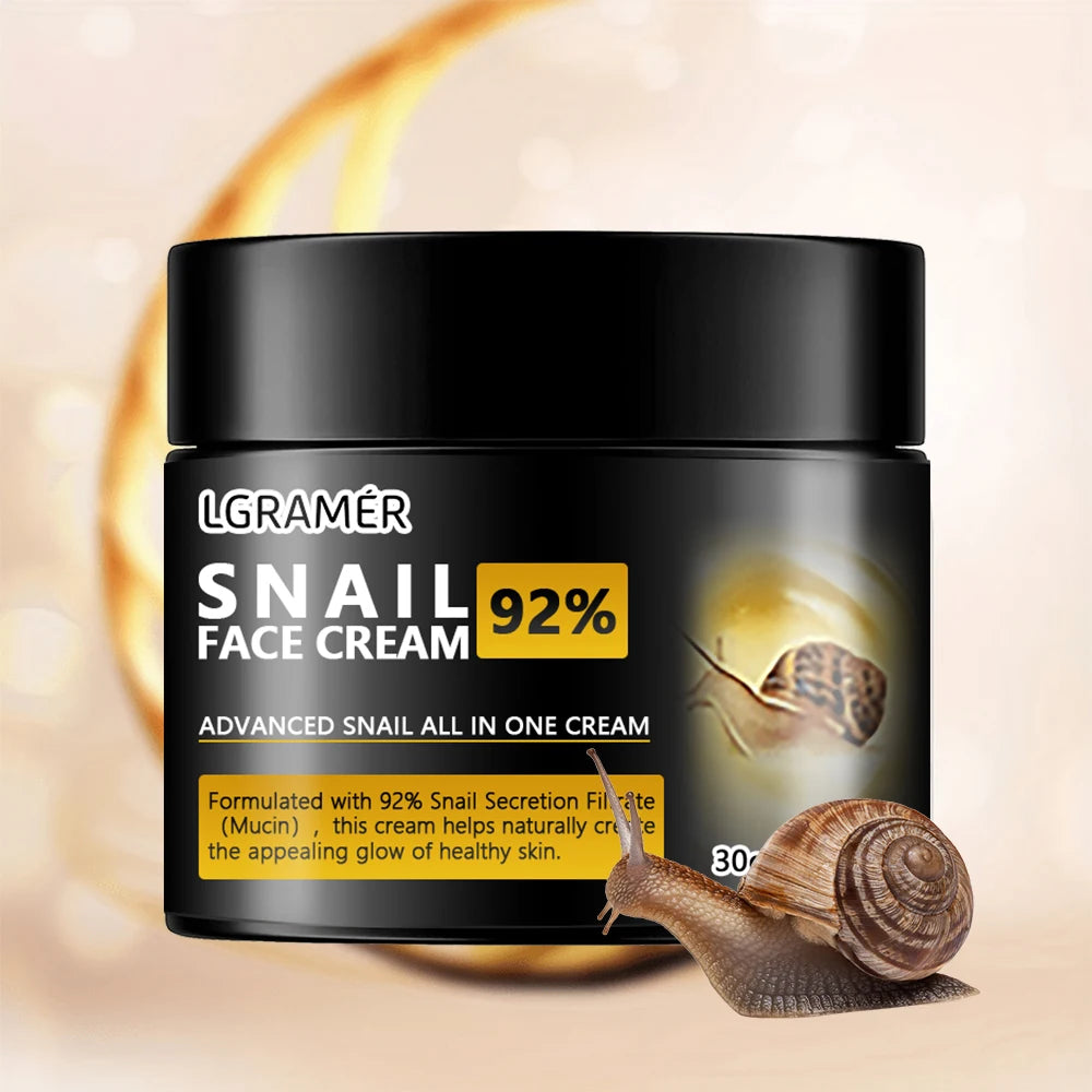 LGRAMER Snail Face Cream – Collagen Anti-Aging Moisturizer