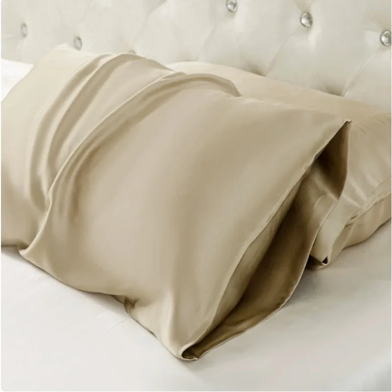 100% Mulberry Silk Pillowcase 22 Momme -Ultra Premium 6A Grade Silk - Envelope Style Breathable Cooling Pillow Cover-51*66CM Peaceful Pleasures Health and Wellness apricot