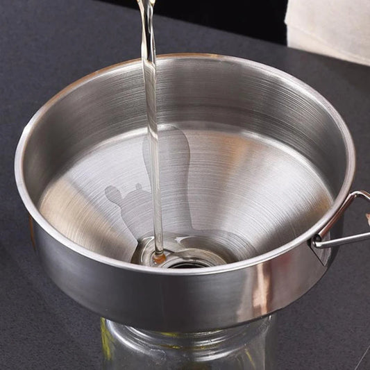 10cm/12cm/14cm/16cm/18cm Metal Funnel For Canning Kitchen Tools Wide Mouth Funnels Bar Wine Beer Oil Flask Funnel Peaceful Pleasures Health and Wellness
