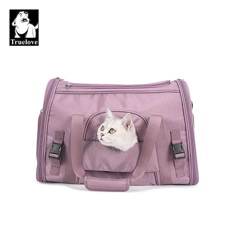 Truelove Breathable Foldable Water-Repellent Pet Backpack | TLX3971 Peaceful Pleasures Health and Wellness Purple 47cmx27cmx30cm China Mainland